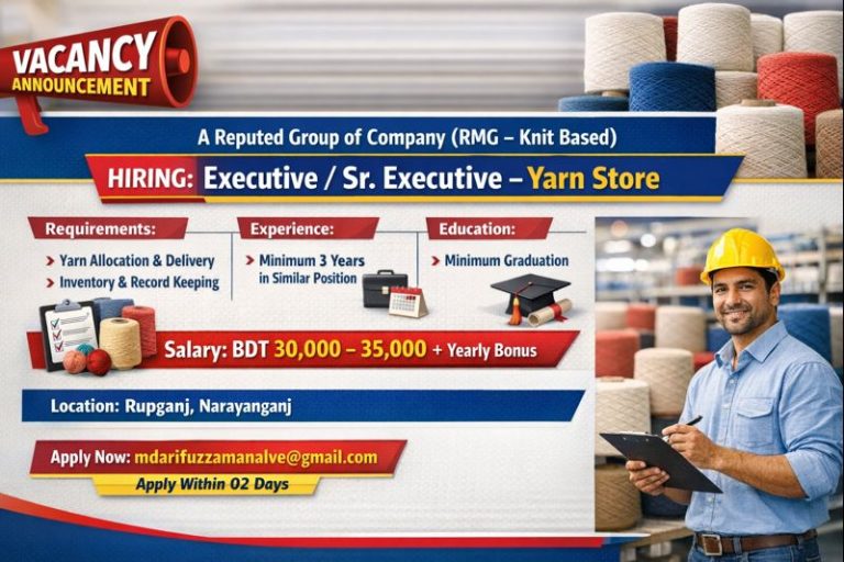 A Reputed Group of Company (RMG – Knit Based)