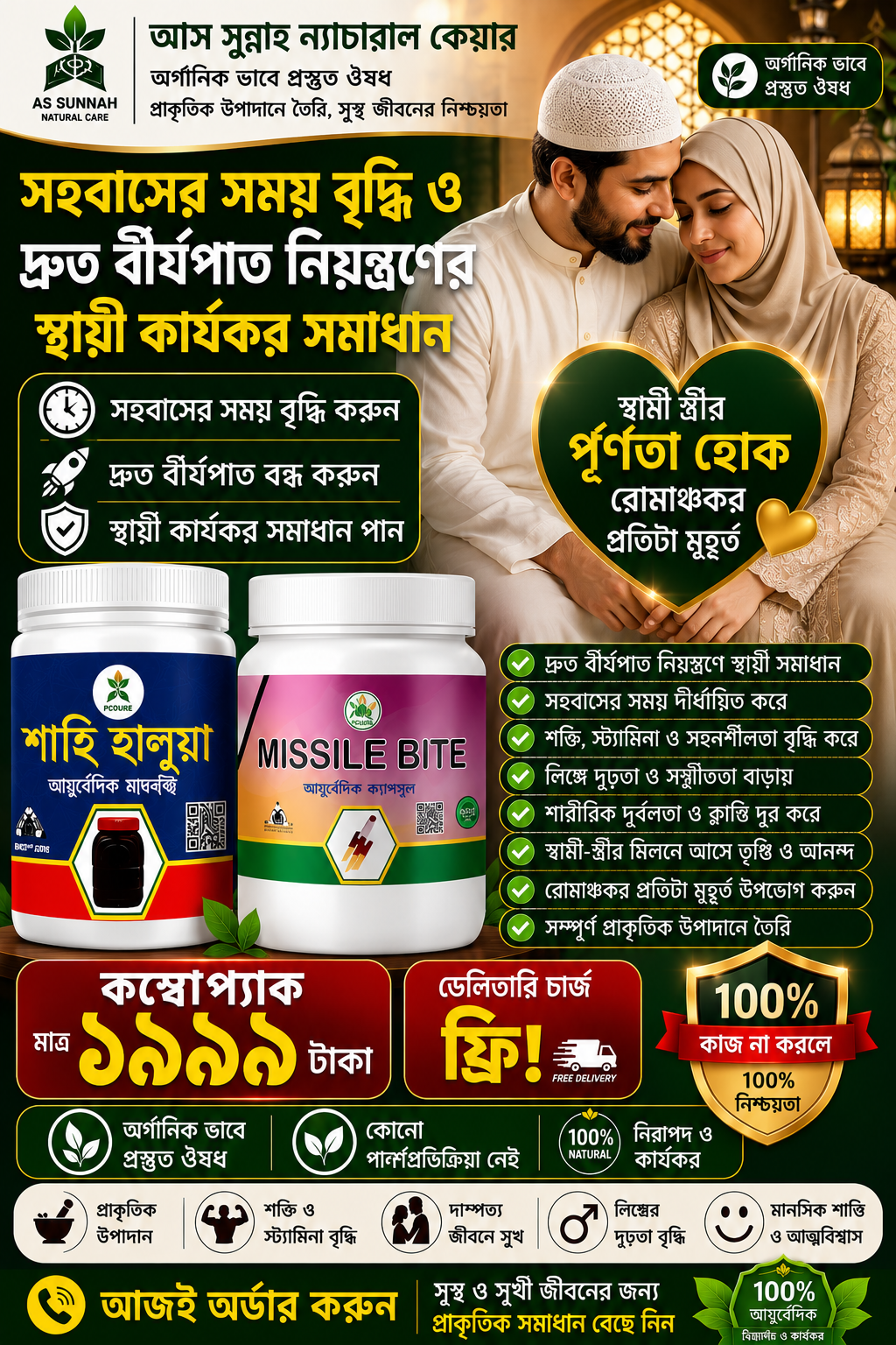 সহবাসের সময় বৃদ্ধি ও দ্রুত বীর্যপাত নিয়ন্ত্রণের স্থায়ী কার্যকর সমাধান